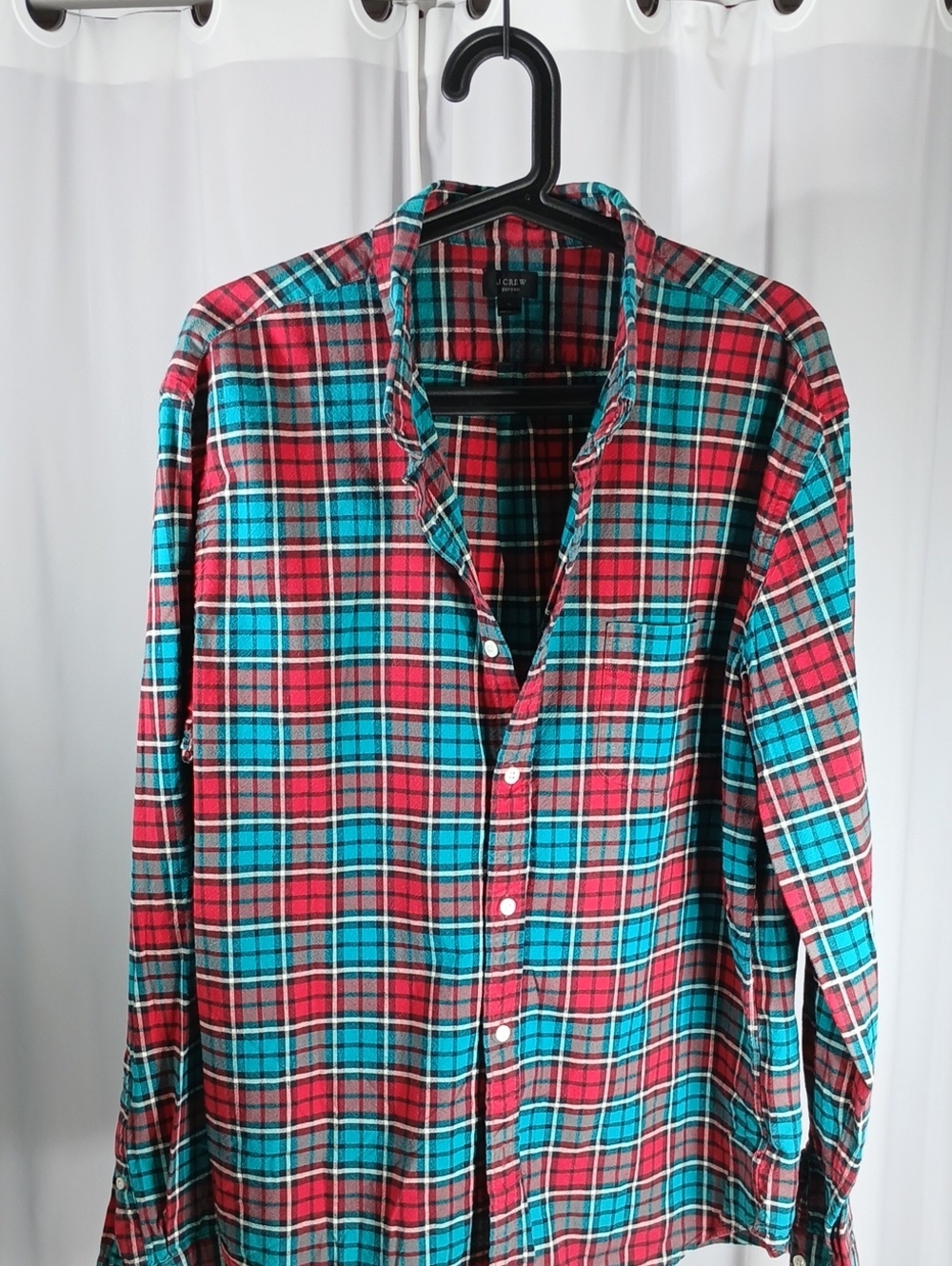 J. Crew Red & Green Plaid Button-Down Shirt